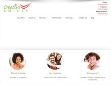 Tablet Screenshot of mycreativesmiles.com